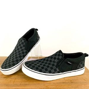 Vans Black and Gray Checker Skate Slip On shoe